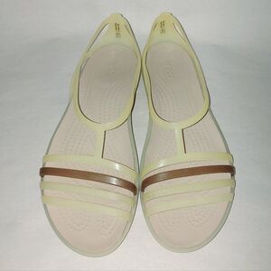 Crocs Women Isabella Strappy Comfort Jelly Summer Beach Slip-on Slide Size 6